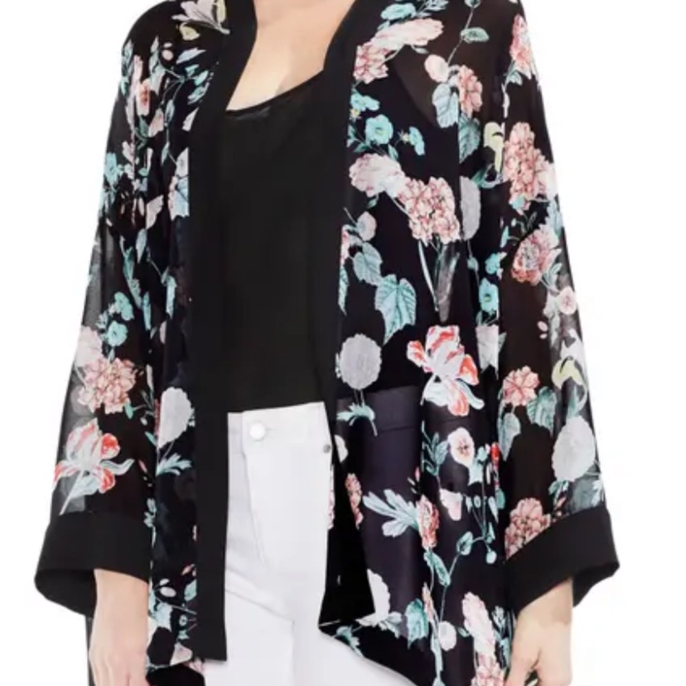Vince Camuto Sheer Floral Kimono
